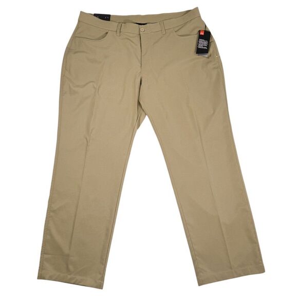 Under Armour Mens Golf Pants 40x30 Loose Straight Fit Performance Chinos NWT - Picture 1 of 9